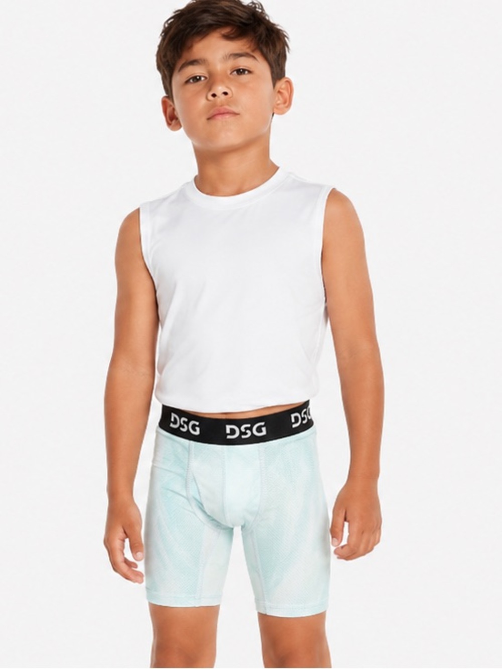DSG Boys' Blue/Green Performance Compression Shorts size XS- 6/7 NWT
